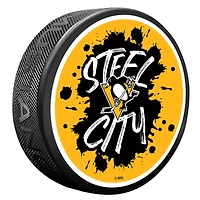 Pittsburgh Penguins Slogan Hockey Puck
