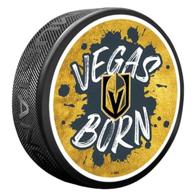 Vegas Golden Knights Slogan Hockey Puck