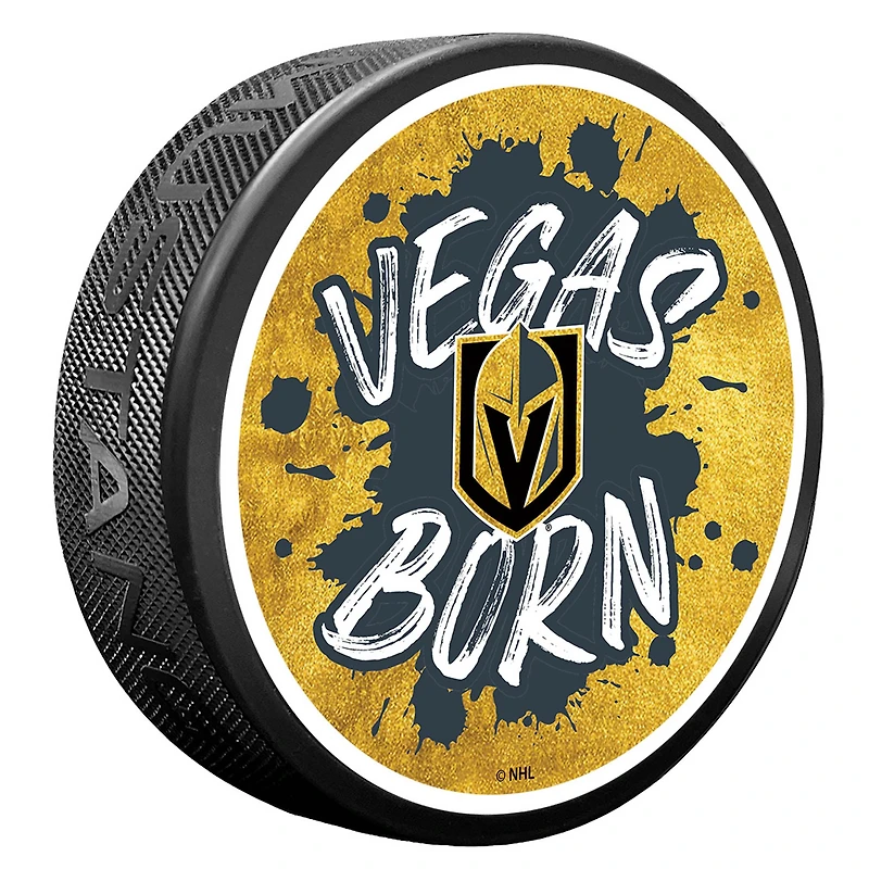 Vegas Golden Knights Slogan Hockey Puck