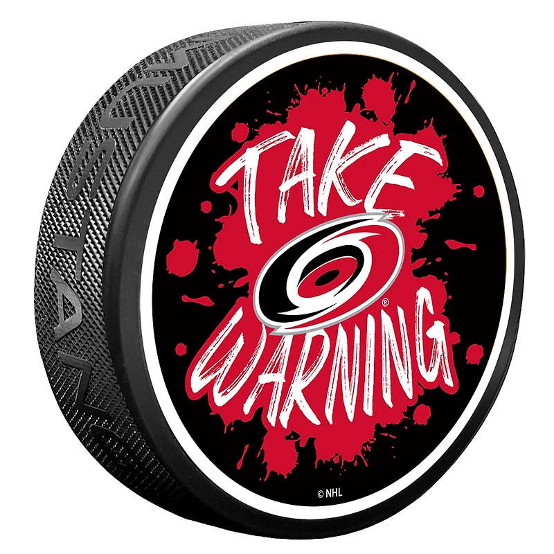Carolina Hurricanes Slogan Hockey Puck