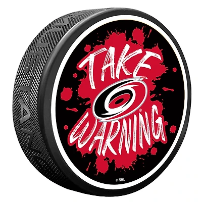 Carolina Hurricanes Slogan Hockey Puck
