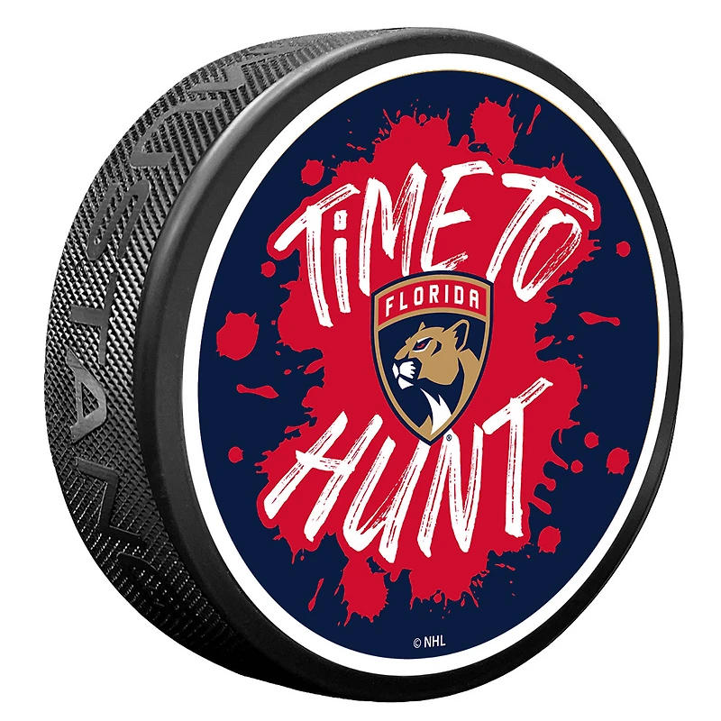 Florida Panthers Slogan Hockey Puck