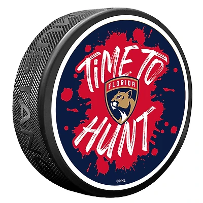 Florida Panthers Slogan Hockey Puck
