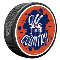 Edmonton Oilers Slogan Hockey Puck