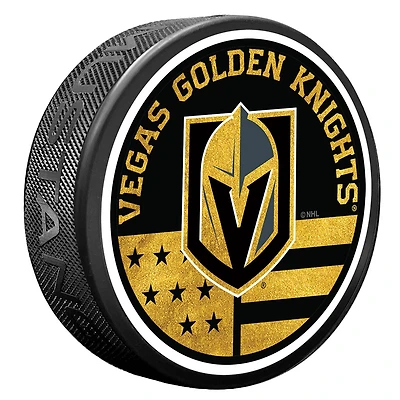Vegas Golden Knights American Flag Pat Puck