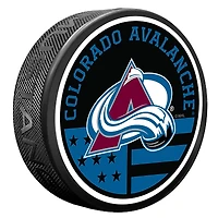 Colorado Avalanche American Flag Pat Puck