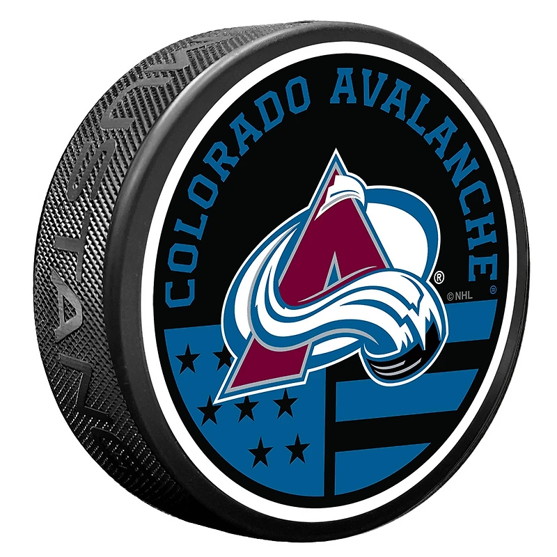 Colorado Avalanche American Flag Pat Puck