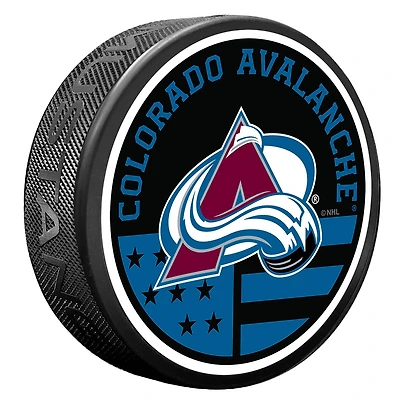 Colorado Avalanche American Flag Pat Puck