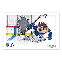 Tasmanian Devil Tampa Bay Lightning 11" x 17" Looney Tunes Poster Print