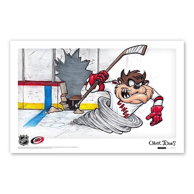 Tasmanian Devil Carolina Hurricanes 11" x 17" Looney Tunes Poster Print