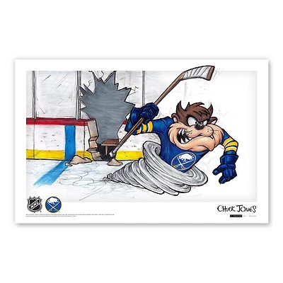 Tasmanian Devil Buffalo Sabres 11" x 17" Looney Tunes Poster Print