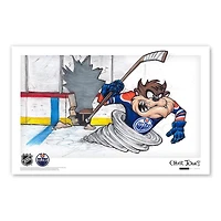 Tasmanian Devil Edmonton Oilers 11" x 17" Looney Tunes Poster Print