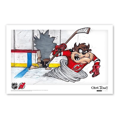 Tasmanian Devil New Jersey Devils 11" x 17" Looney Tunes Poster Print