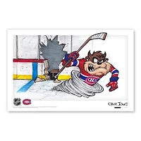Tasmanian Devil Montreal Canadiens 11" x 17" Looney Tunes Poster Print