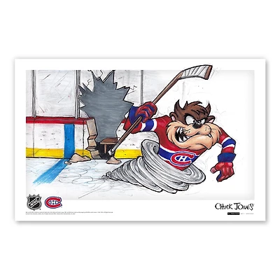 Tasmanian Devil Montreal Canadiens 11" x 17" Looney Tunes Poster Print