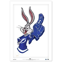 Bugs Bunny Tampa Bay Lightning 14" x 20" Looney Tunes Fine Art Print - Limited Edition