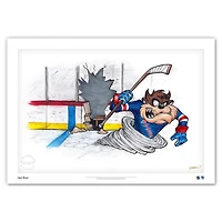 Tasmanian Devil New York Rangers 14" x 20" Looney Tunes Fine Art Print - Limited Edition