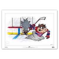 Tasmanian Devil Montreal Canadiens 24" x 36" Looney Tunes Fine Art Print - Limited Edition