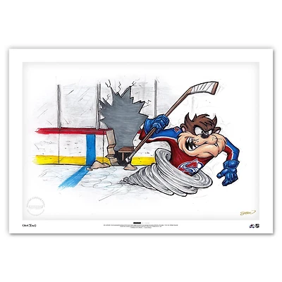 Tasmanian Devil Colorado Avalanche 24" x 36" Looney Tunes Fine Art Print - Limited Edition
