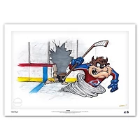 Tasmanian Devil Colorado Avalanche 24" x 36" Looney Tunes Fine Art Print - Limited Edition