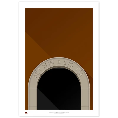 Minnesota Golden Gophers 24" x 36" Minimalist Stadium Fine Art Print