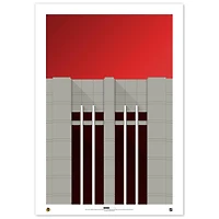 Chicago Blackhawks 24" x 36" Minimalist Stadium Fine Art Print