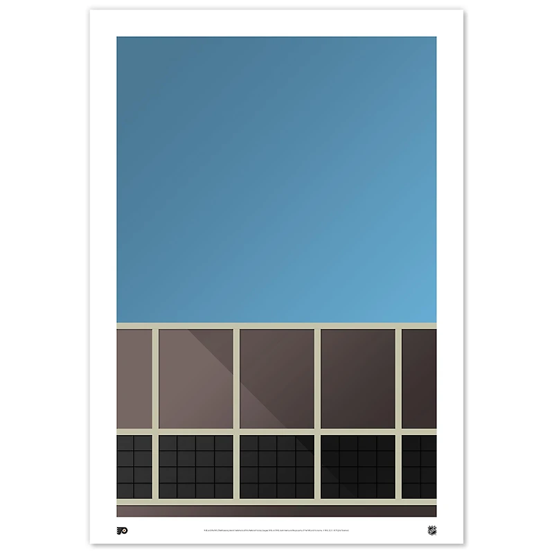 Philadelphia Flyers 24" x 36" Minimalist Stadium Fine Art Print