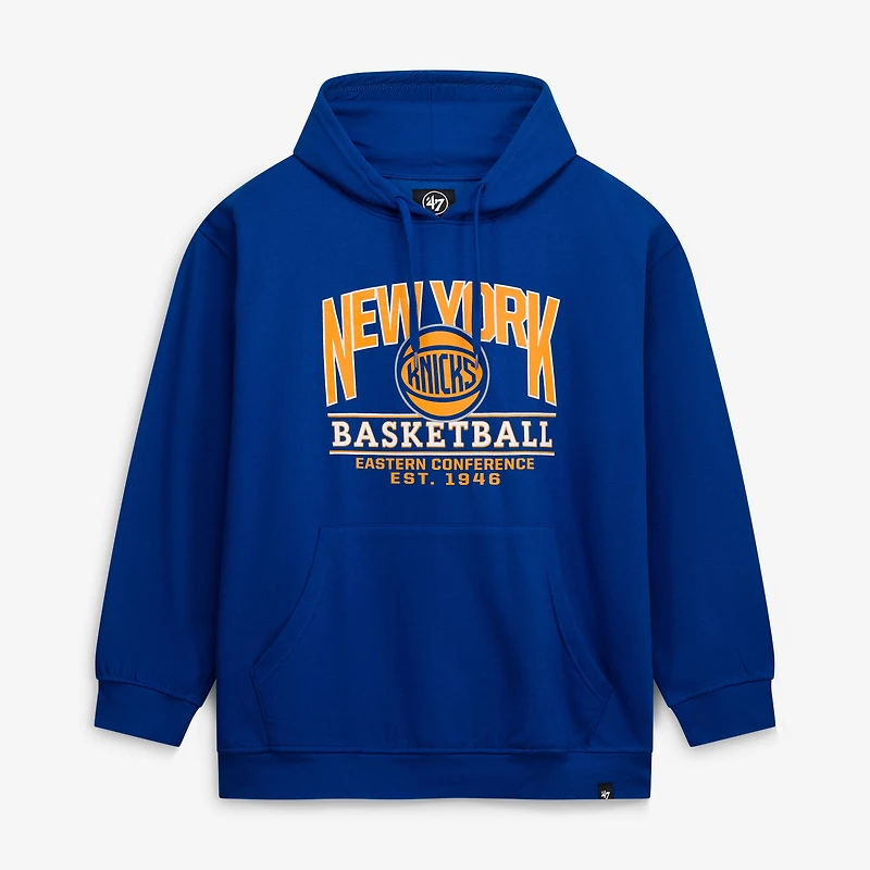 Men's '47 Blue New York Knicks Big & Tall Good Call Headline Pullover Hoodie