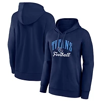 Women's Navy Tennessee Titans Victory Script Pullover Hoodie