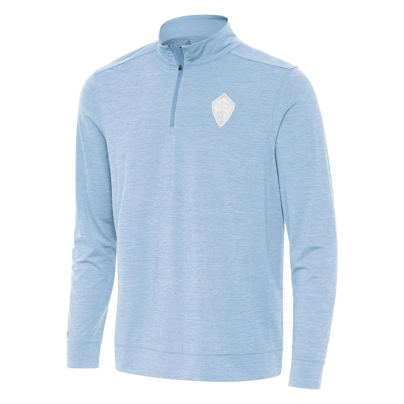 Men's Antigua Light Blue Colorado Rapids Bright Quarter-Zip Top