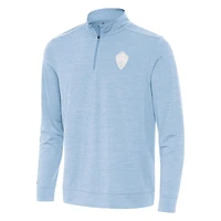 Men's Antigua Light Blue Colorado Rapids Bright Quarter-Zip Top