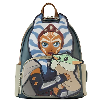 Loungefly The Mandalorian Ahsoka Holding Grogu Cosplay Mini Backpack