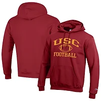 Men's Champion Cardinal USC Trojans Football Icon Pullover Hoodie