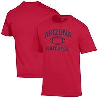 Men's Champion Red Arizona Wildcats Football Icon  T-Shirt