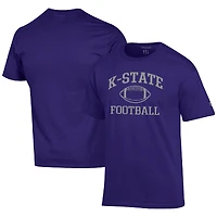 Men's Champion Purple Kansas State Wildcats Football Icon  T-Shirt