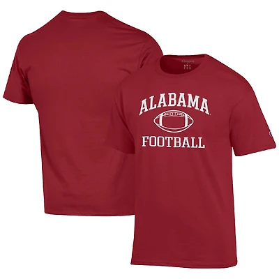 Men's Champion Crimson Alabama Crimson Tide Football Icon  T-Shirt