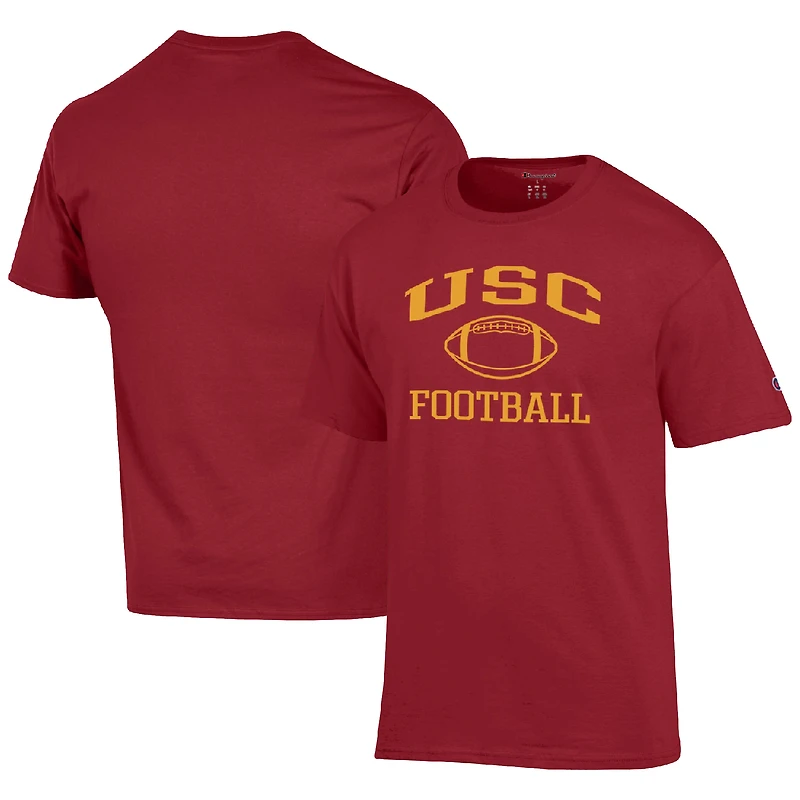 Men's Champion Cardinal USC Trojans Football Icon  T-Shirt