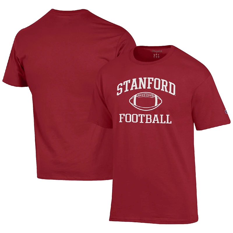 Men's Champion Cardinal Stanford Cardinal Football Icon  T-Shirt