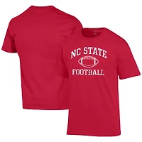 Men's Champion Red NC State Wolfpack Football Icon  T-Shirt