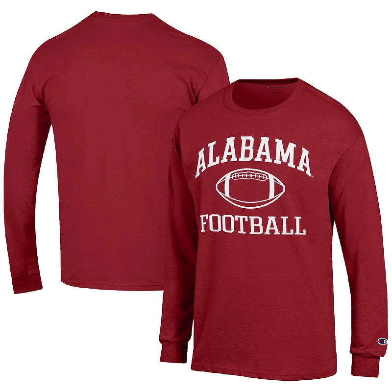 Men's Champion Alabama Crimson Tide Football Icon Long Sleeve T-Shirt