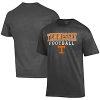 Men's Champion Gray Tennessee Volunteers Football Stack  T-Shirt
