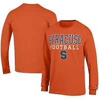 Men's Champion Orange Syracuse Orange Football Stack Long Sleeve T-Shirt