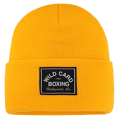Gold Wild Card Boxing Old School 1995 Logo Beanie