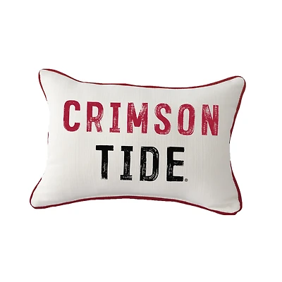 Little Birdie Alabama Crimson Tide Distressed Piped Pillow