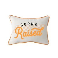 Little Birdie Tennessee Volunteers Born & Raised Piped Pillow