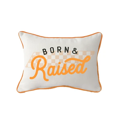 Little Birdie Tennessee Volunteers Born & Raised Piped Pillow