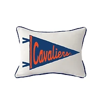 Little Birdie Virginia Cavaliers Pennant Piped Pillow