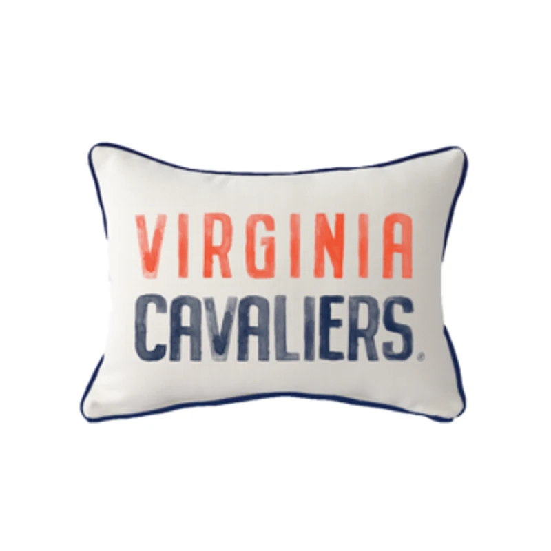 Little Birdie Virginia Cavaliers Poster Piped Pillow