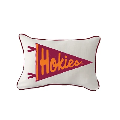 Little Birdie Virginia Tech Hokies Pennant Piped Pillow