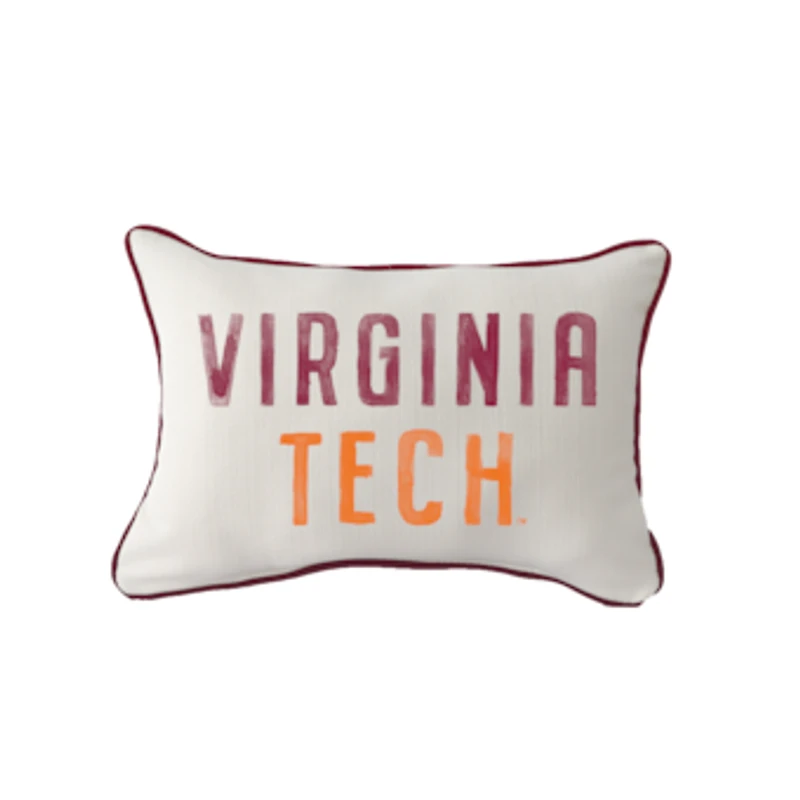 Little Birdie Virginia Tech Hokies Poster Piped Pillow